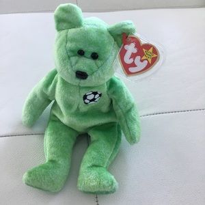 Kicks, Beanie Baby teddy Bear in great condition